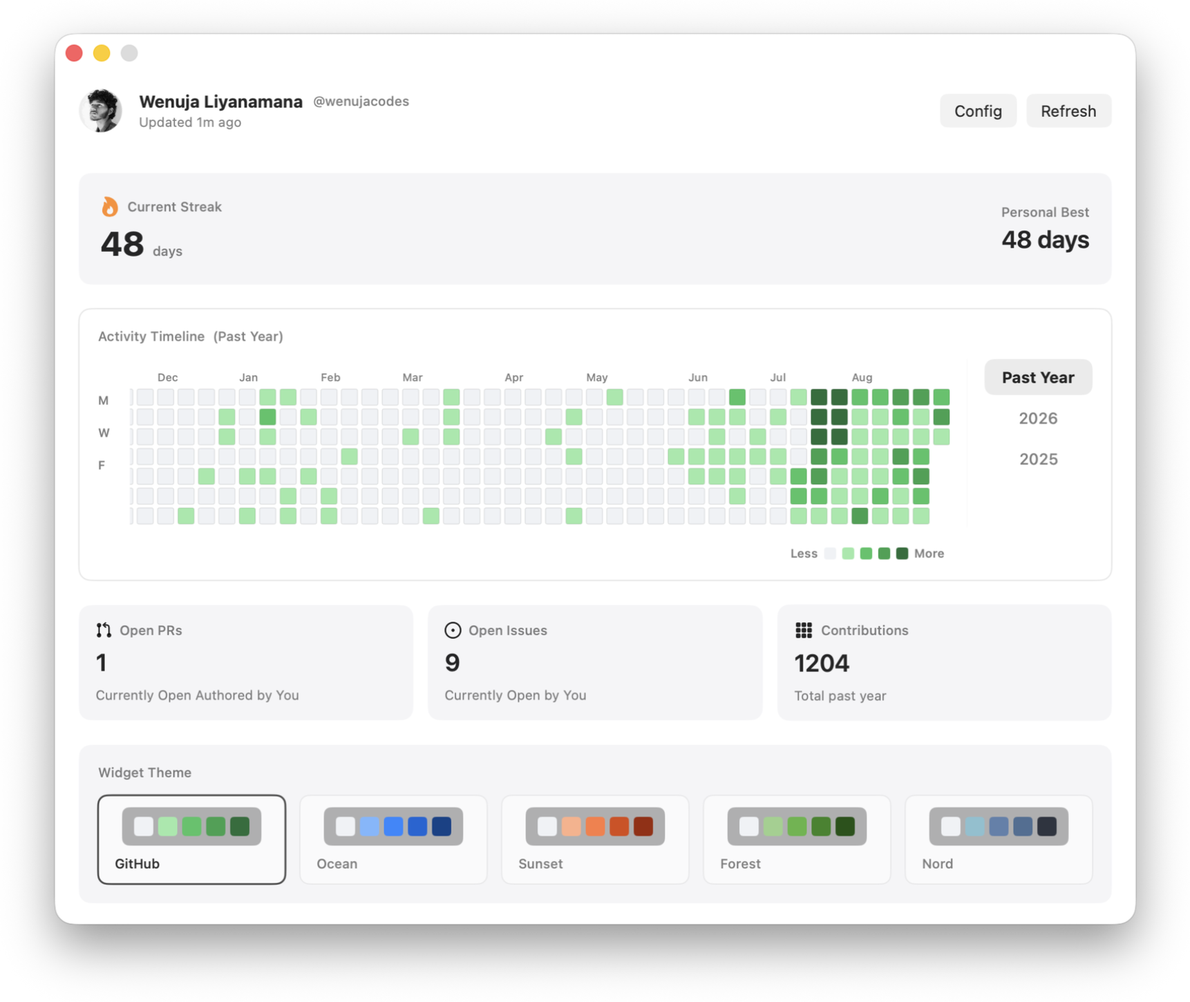 GitStreak App Screenshot Light